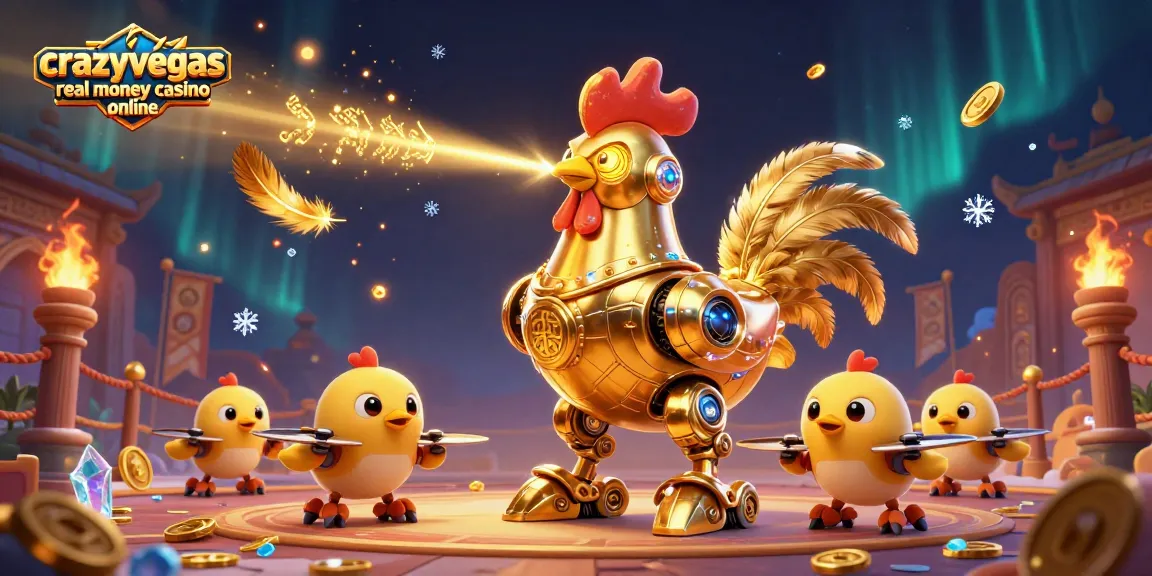 Experience the thrill at crazyvegas real money casino online with golden robots and playful drones!