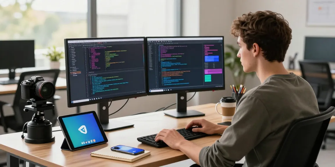 Discover Telegram Download features while coding in a modern workspace.