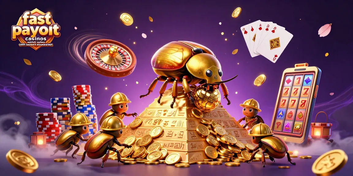 Experience fast payout casinos online with instant withdrawals in this vibrant 3D illustration.